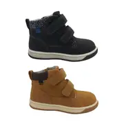Grosby Parker Little Boys Boots Ankle Length Double Hook and Loop Zip Side
