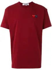 [COMME des GARCONS PLAY] Red And Blue Heart Tee