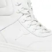 LAKEN WHITE PLATFORM BOOTS