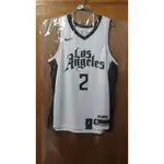 NIKE 48(L) 快艇城市 白LOS ANGELES KAWHI LEONARD 可愛 球衣 大手馬刺暴龍快艇 冠軍