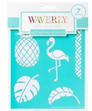 Waverly Inspirations Laser-cut Adhesive Stencils - Tropical, 6 x 8 - 60963E