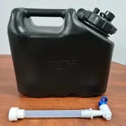Scepter 2.5 Gallon Military BPA Free Water Container 10L Black With Dispenser.