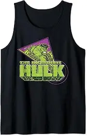 [Marvel] The Incredible Hulk Retro Abstract Portrait Logo Tank Top