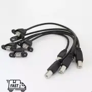 5pcs 50cm USB Female to Printer Scanner B Male Cable Cord Screw Lock Hole Mount