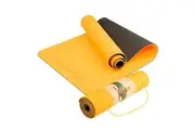 Eco-Friendly TPE Pilates Exercise Yoga Mat (Orange) - 8mm