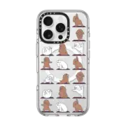 iPhone 16 Pro Clear Case MagSafe Compatible Poodle Yoga