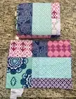 Pottery Barn Teen Reversible Patchwork TWIN Quilt Set Standard Sham RARE