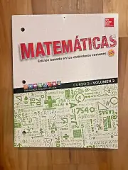 NEW Glencoe Matematicas Curso 2, Volumen 2 - Spanish, Student math book course 2