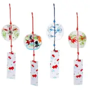 Yi-gog wind chime, glass Edo wind chime, goldfish wind chime, strip of paper, se