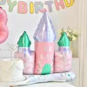 Wizardi 32 x 34" Fairy Castle Standing Foil Balloon Decoration