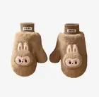 LABUBU Plush Gloves - Warm Fluffy Holiday Series [Sealed][Authentic][POPMART]