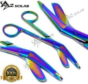 HEAVY DUTY PREMIUM MULTI TITANIUM RAINBOW COLOR LISTER BANDAGE SCISSORS 4.5"