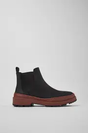 Brutus Trek MICHELIN Black nubuck ankle boots for women