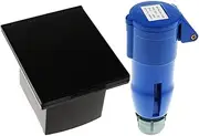 RV Camper 220-240V 16A External Flush Hook Up Plug & Socket Set Waterproof for Caravan Motorhome Trailer Truck Yacht Marine Motorcycle Replacement Parts (Color : Black and Blue)
