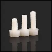 10/20pcs M6x8mm~50mm White Nylon PA66 Hexagon Socket Knurled Cap Head Screws(20Pcs M6x20)