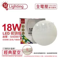 在飛比找momo購物網優惠-【旭光】LED 18W 6500K 白光 全電壓 經典星空 