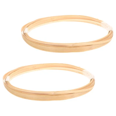 2 Bundles Bamboo Strips Decorative Materials Weaving Sticks Basket Kit Supplies