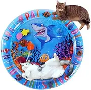 Water Sensory Mat Cat, Cat Play Mat, Thickened Cooling Pad Easy Cleaning Scratch Resistant Non Slip for Playing Car Travel Camping