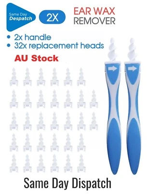 AU Top Ear Wax Removal Remover Tool Ear Cleaner Q-Grips Pick Swab Handle Tips