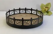 Target Bullseye Round Black Fence Spider Web Tray Halloween Gothic 2022 NEW