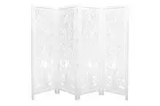 VI Life Dig Solid Timber 4 Panel Space Dividing Screen - White