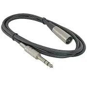 6ft foot balanced stereo plug TRS 1/4 to 3pin XLR male mic microphone cable cord