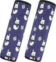 Car Seat Belt Covers 2 Pcs Soft Car Safety Seat Belt Strap Shoulder Pad Backpack Shoulder Strap Pad Cover Car Accessories for Adults and Kids M Christmas Snowman