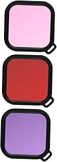 Mipcase 1 Set 3PCS Sports Camera Diving Filter Case Lens Filters for for Fresh Water for Tropical Diving Not for