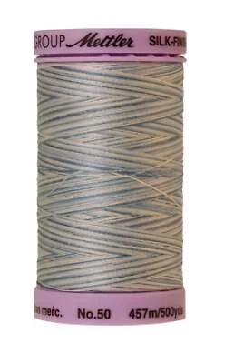 Silk-finish 50wt Variegated Cotton Thread 500yd/457m Tranquil Blue