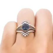 NEW Authentic PANDORA 925 Silver Blue Sparkling Crown CZ Ring 198289NSWB