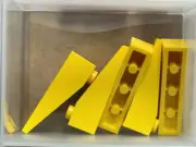 LEGO Parts - Yellow Slope 18 4 x 1 - No 60477 - QTY 5