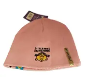 Mr Men Little Miss Sunshine Pink Embroidered Reversible Beanie Hat Youth O/S New