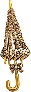 [Holibanna] Umbrella Brooch Pins for Back Clothes Pin Boutonniere Pins Clothing Pin Scarf Brooch Pin Hat Brooch Shawl Pin Hat Lapel Pin Umbrella Breastpin Clothes Brooch Pin Golden Alloy