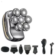 7-Blade Electric Shaver For Men Hair Trimmer Beard Razor Rechargeable Body Bald Shaving Machine
