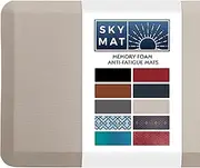[Sky Solutions] Anti Fatigue Floor Mat - 3/4" Thick Cushioned Kitchen Rug, Standing Desk Mat - Comfort at Home, Office, Garage - Non Slip, Durable and Stain Resistant (20" x 39", Beige)