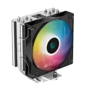 DeepCool AG400 ARGB Single Tower CPU Cooler, TDP 220W, 120mm Static ARGB Fan, 4 Direct-Touch Copper Heat Pipes, Intel LGA1851/1700/AMD AM5 Support R-AG400-BKANMC-G-1
