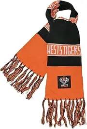 Burley Sekem Unisex West Tigers Traditional Bar Scarf, Multicoloured, One Size