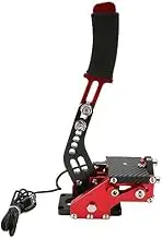 64 Bit USB Progressive Handbrake, 2 in 1 Sim Racing Game Handbrake with USB Connection, Premium Materials for ONE Series S Series X PC (Red)
