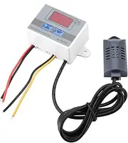 Digital Humidity Controller, Humidity Control Switch, Hygrometer Switch Controller Humidity Sensor, Wide Measuring Range of Humidity 00%~99% RH (220V)
