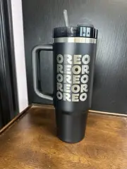 Stanley Quencher Tumbler - OREO Edition - H2.0 30oz Flowstate - Blk/silver - NEW