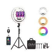 GVM 18" Selfie Ring Light with 65" Adjustable Tripod Stand & Phone Holder, Re...