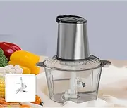 Electric Household Commercial Mincer, Large Capacity Baby Food Supplementary Machine Kitchen Mixing Minced Vegetable Mincer for Meat/Fish/Vegetable/Baby Food,2L,B
