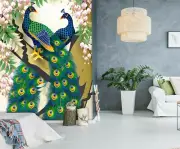 3D Peacock Feather 14320NA Wallpaper Wall Murals Removable Wallpaper Fay