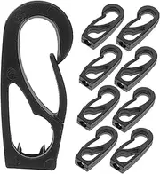 Sosoport 10pcs Plastic Bungee Cord Clips: Elastic Rope Clips Buckle Kayak Accessories Ideal for Canoe Dock Lines and Outdoor Water Activities