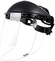 Bollé Safety Spherpi Black Face Shield with Clear Visor, One Size Sphere Series, Black