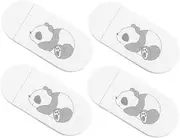 NUOBESTY 4 PCS Cute Panda Pattern Webcam Cover Slider for Laptop and Tablet Easy to Use Ultra Thin Privacy Protector Prevents Peeping and Privacy Leakage Present for Family and Friends