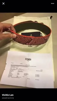 在飛比找Yahoo!奇摩拍賣優惠-Fendi strap you 蛇紋揹帶金扣雙面用（售出）