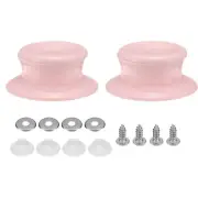 2pcs Pot Pan Lids Replacement Knob, Plastic Pan Cover Holding Handles, Pink
