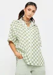 [THRILLS] Checkered Slouch Shirt