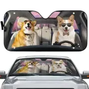 Welsh Corgi Car Sunshade, Corgi Car Sun Shade, Corgi Auto Sunshade, Dog Car